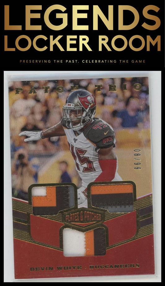 2019 Plates and Patches #PT-DWH Devin White Patch Trio /99