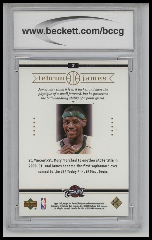 2003 Upper Deck LeBron James Box Set #3 LeBron James BCCG 10.0
