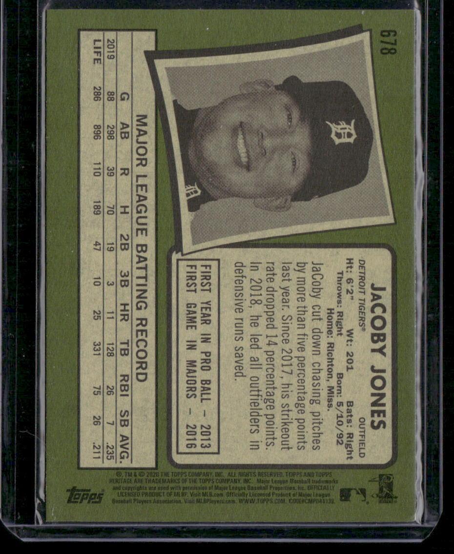 2020 Topps Heritage #678 JaCoby Jones