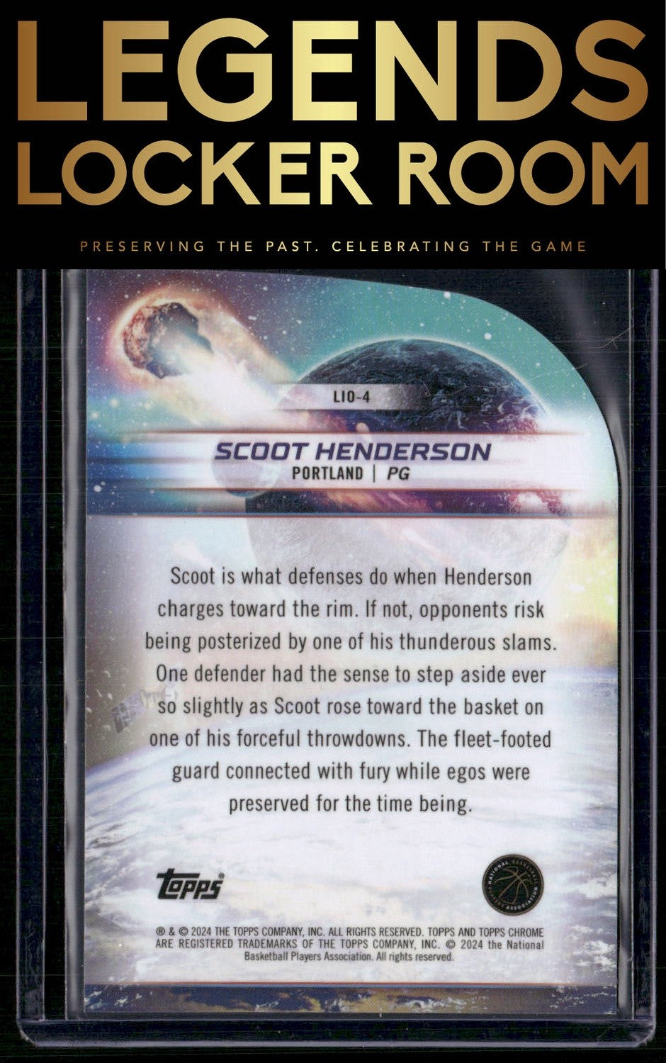 2023-24 Topps Chrome Cosmic #LIO-4 Scoot Henderson Launched Into Orbit