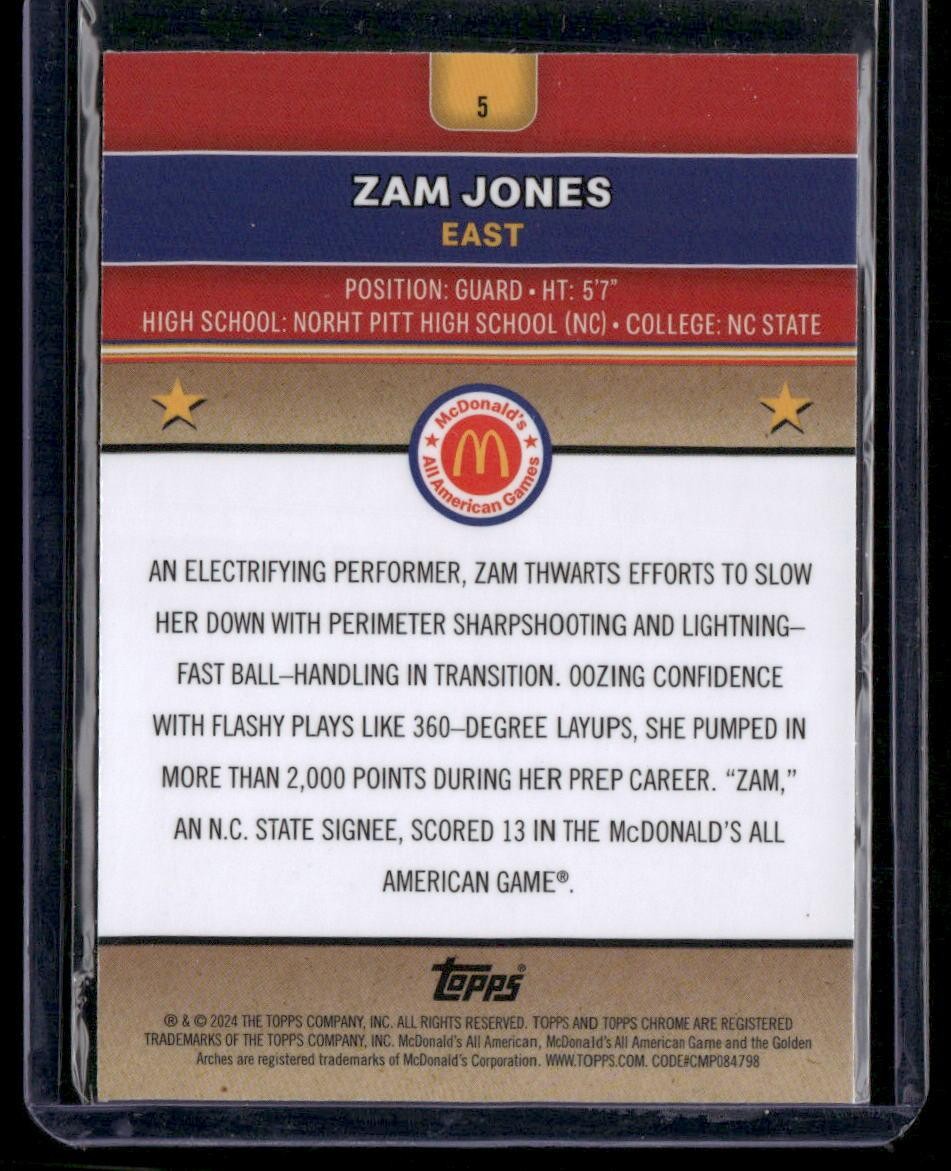 2024 Topps Chrome McDonald's All-American #5 Zamareya Jones