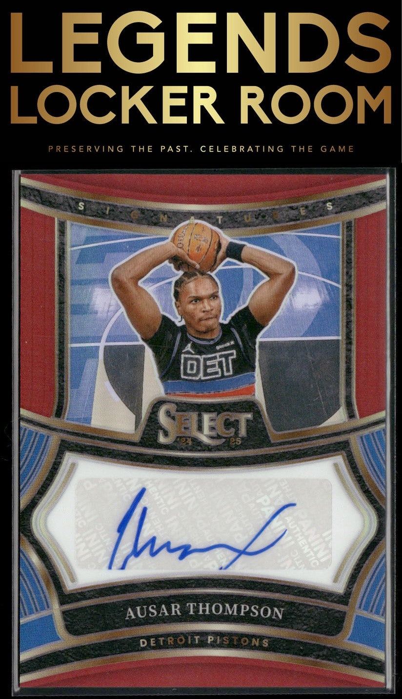 2024-25 Panini Select #SIG-ASR Ausar Thompson Signatures Red /99 Red