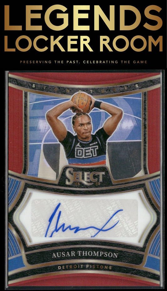 2024-25 Panini Select #SIG-ASR Ausar Thompson Signatures Red /99 Red