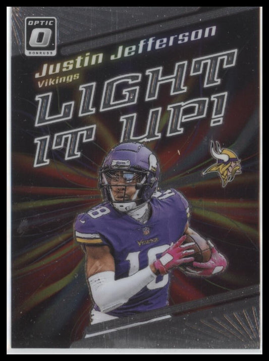 2023 Donruss Optic #LU-JN Justin Jefferson Light It Up!