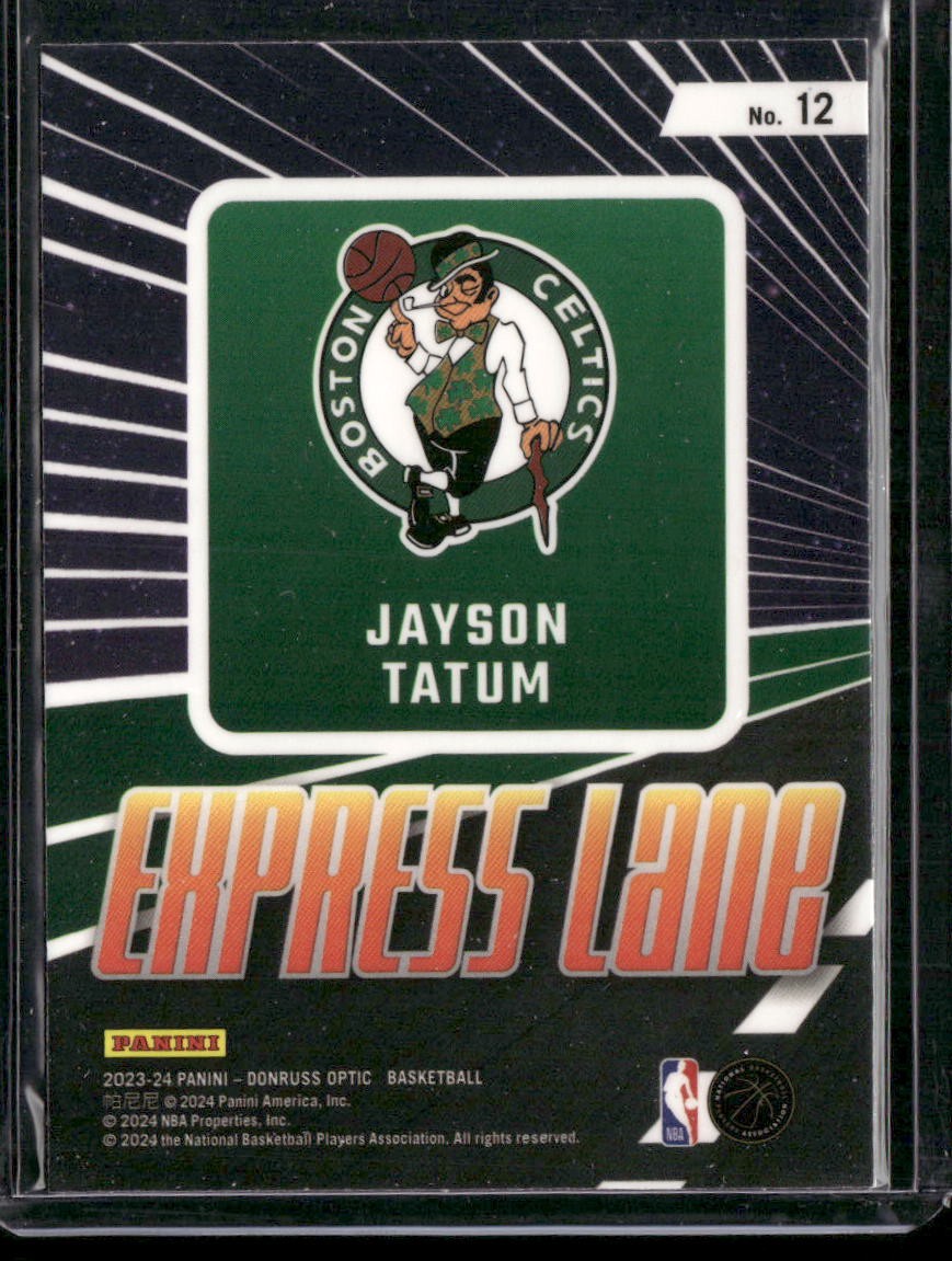 2023-24 Donruss Optic #12 Jayson Tatum Express Lane