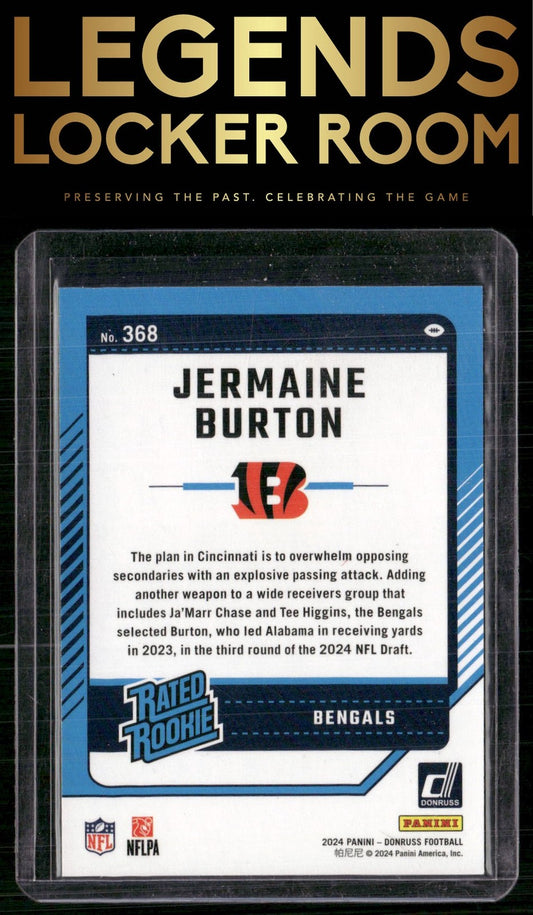 2024 Donruss #368 Jermaine Burton Jersey Number #/81