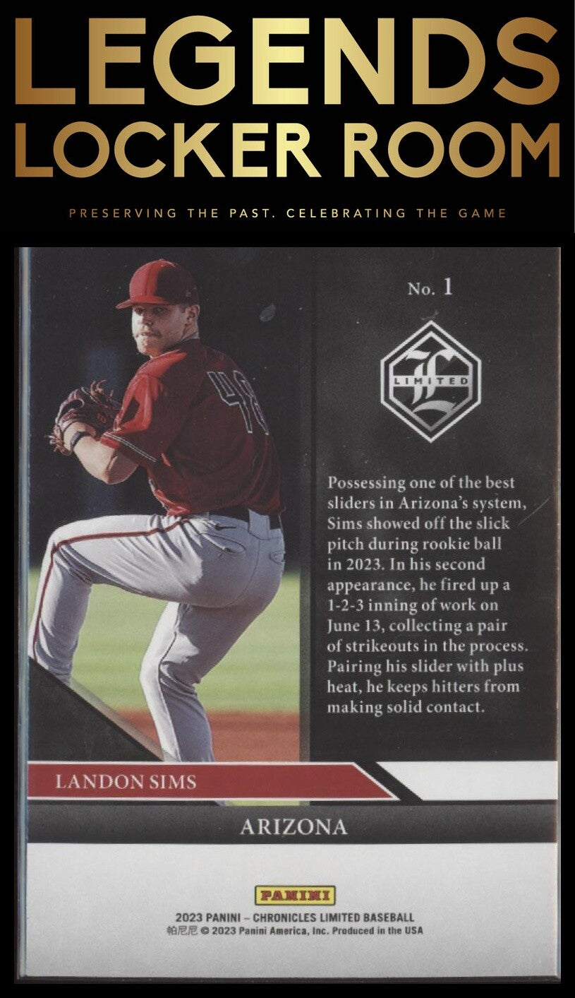 2023 Panini Chronicles: Limited #1 Landon Sims