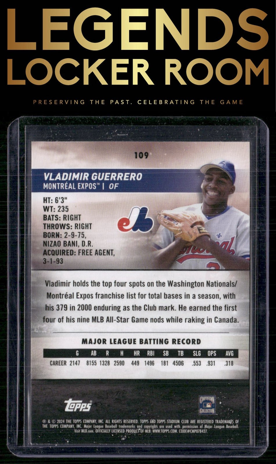 2024 Stadium Club #109 Vladimir Guerrero
