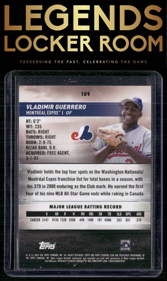 2024 Stadium Club #109 Vladimir Guerrero
