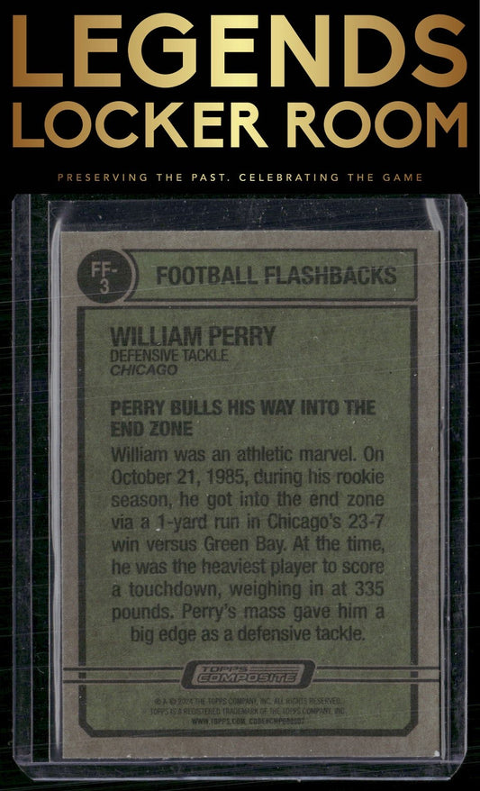 2023 Topps Composite #FF-3 William Perry Football Flashbacks