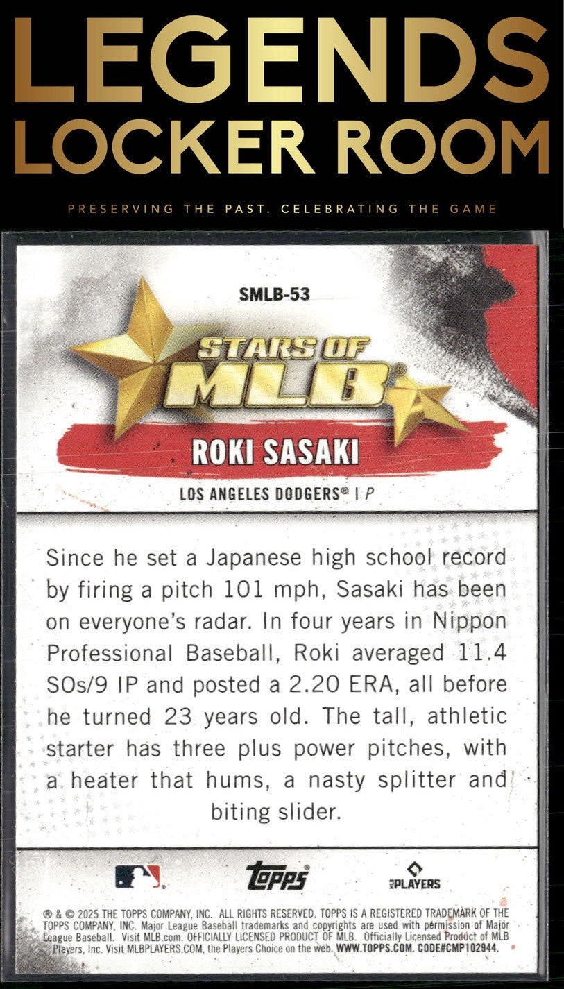 2025 Topps #SMLB-53 Roki Sasaki Stars of MLB