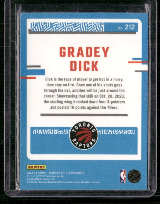 2023-24 Donruss Optic #212 Gradey Dick