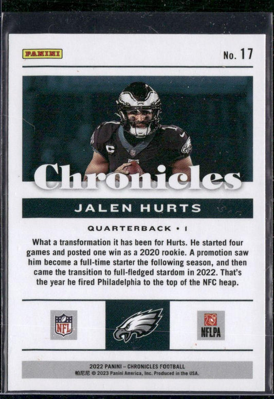 2022 Panini Chronicles #17 Jalen Hurts
