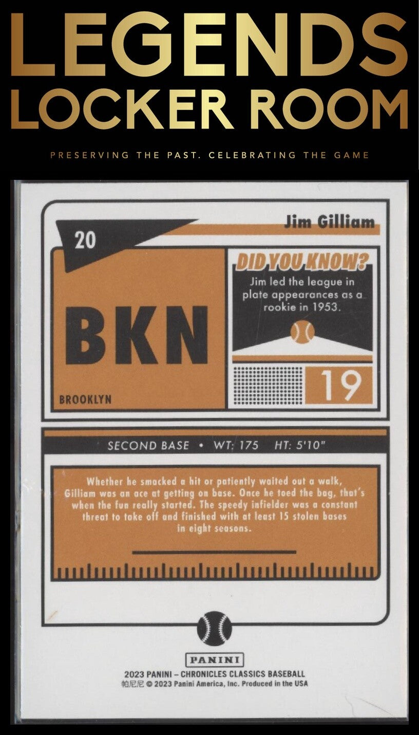 2023 Panini Chronicles: Classics #20 Jim Gilliam