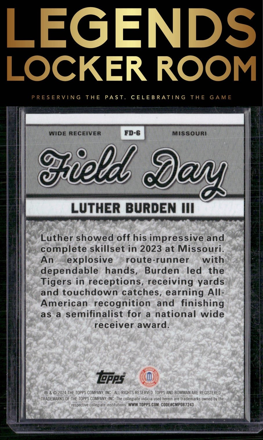 2024 Bowman University Best Luther Burden III Field Day Geometric
