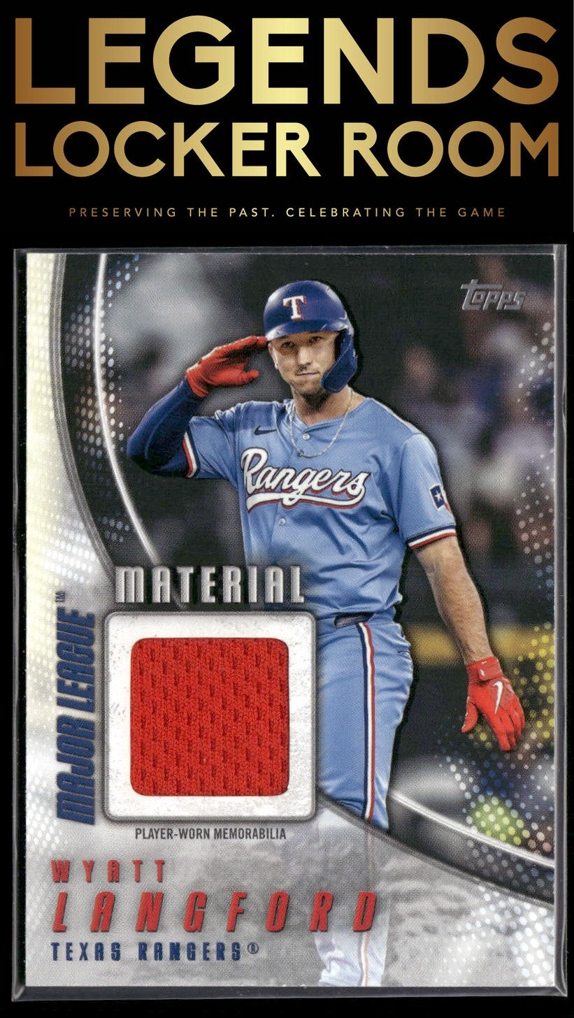 2025 Topps #MLM2-WL Wyatt Langford Major League Material Relics (Series Two)