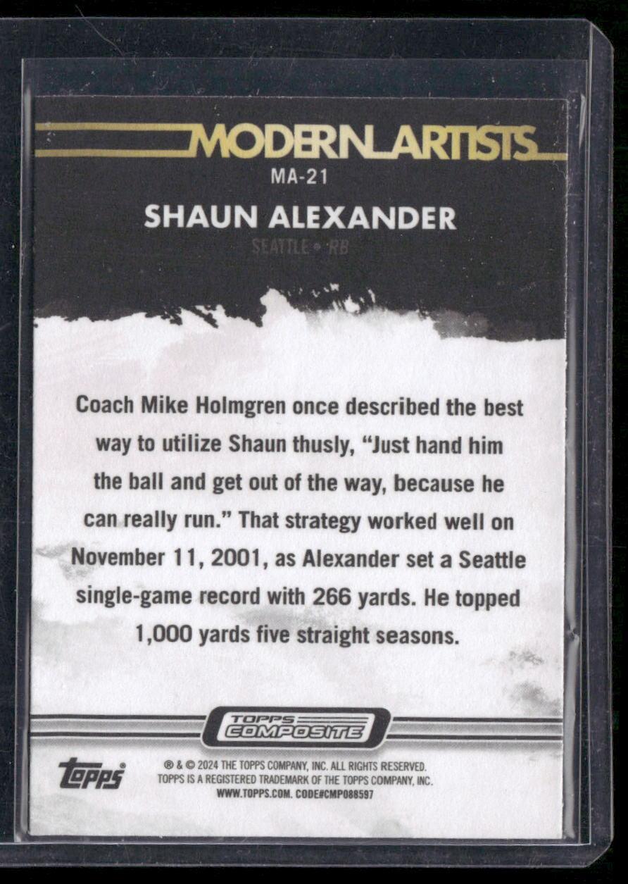 2023 Topps Composite #MA-21 Shaun Alexander Modern Artists