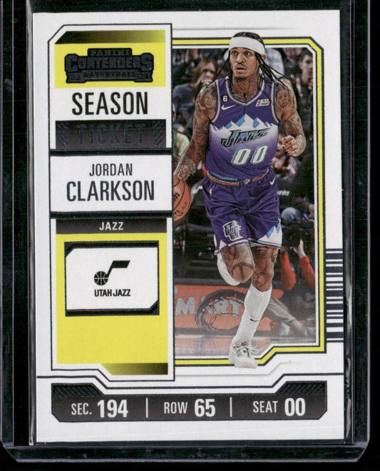 2023-24 Panini Contenders #34 Jordan Clarkson Season Ticket Retail