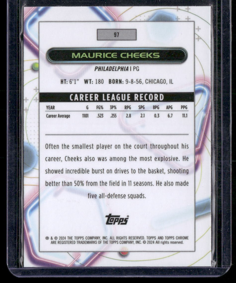 2023-24 Topps Chrome Cosmic #97 Maurice Cheeks