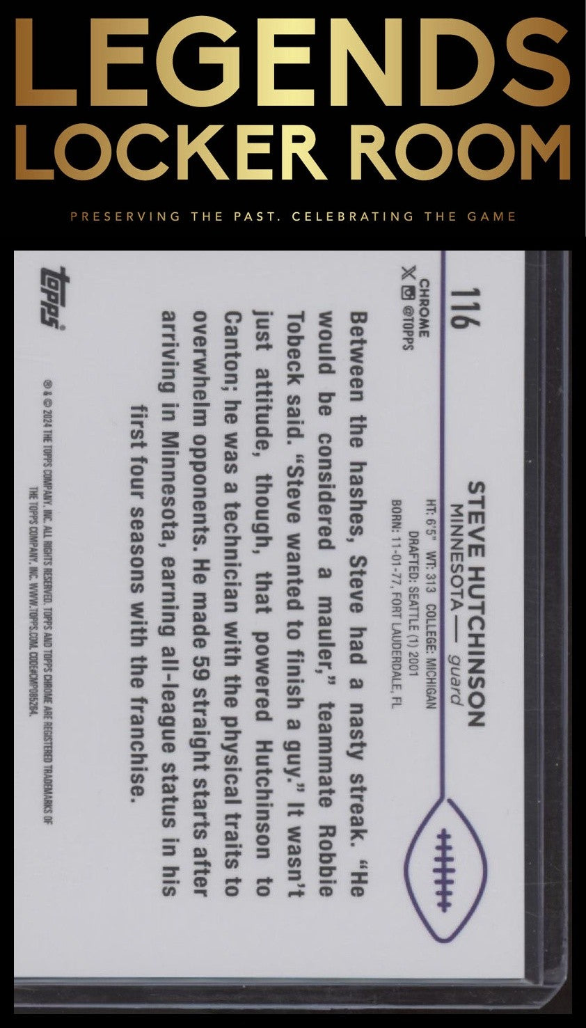 2024 Topps Chrome #116 Steve Hutchinson Gold Geometric Refractor #/50