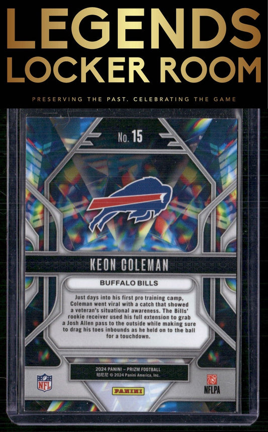 2024 Panini Prizm #15 Keon Coleman Prizmatic
