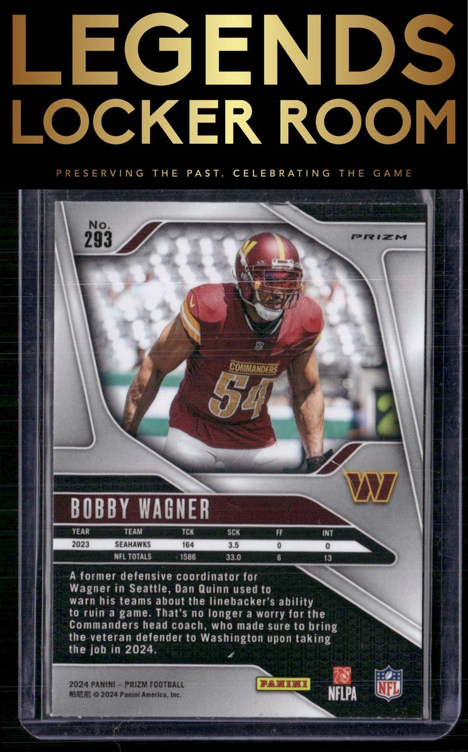 2024 Panini Prizm #293 Bobby Wagner Silver