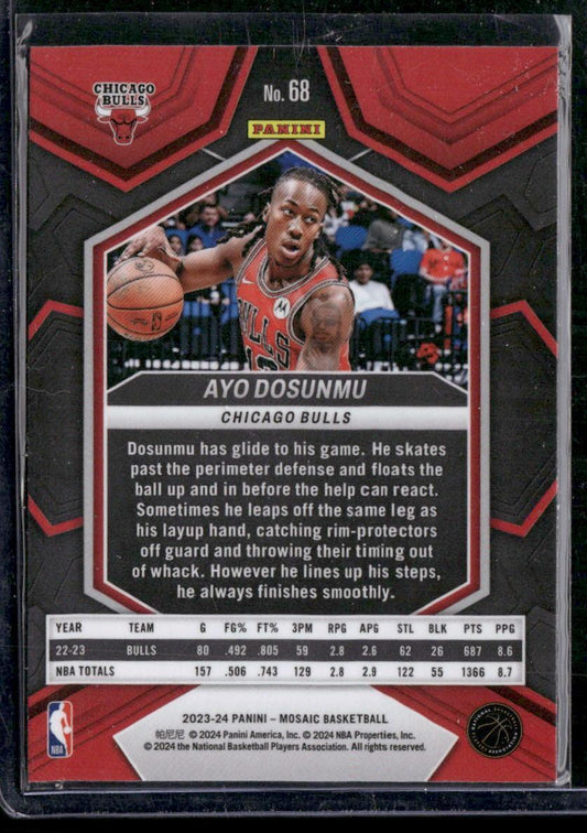 2023-24 Panini Mosaic #68 Ayo Dosunmu