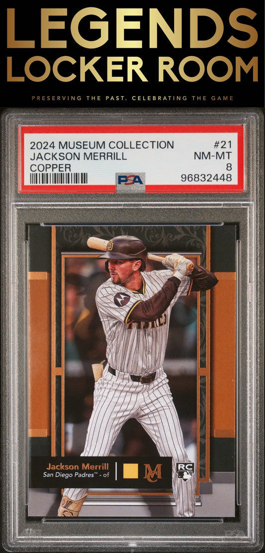 2024 Topps Museum Collection #21 Jackson Merrill Copper PSA 8