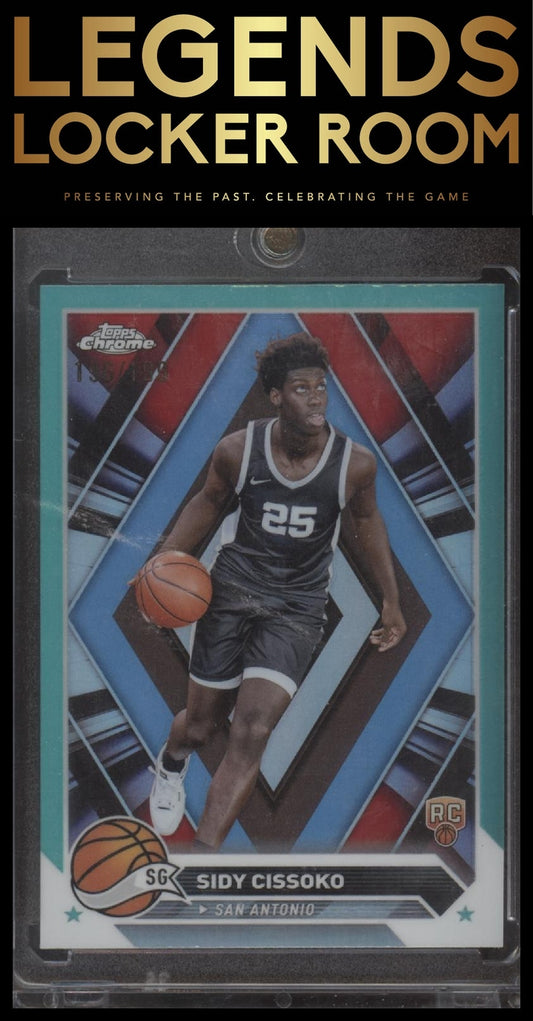 2023-24 Topps Chrome #57 Sidy Cissoko Aqua Refractors #/199
