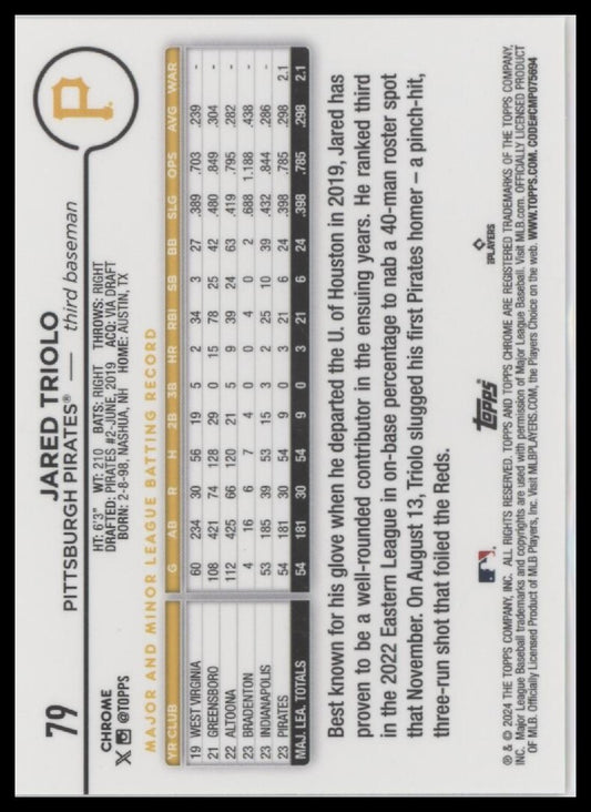 2024 Topps Chrome #79 Jared Triolo