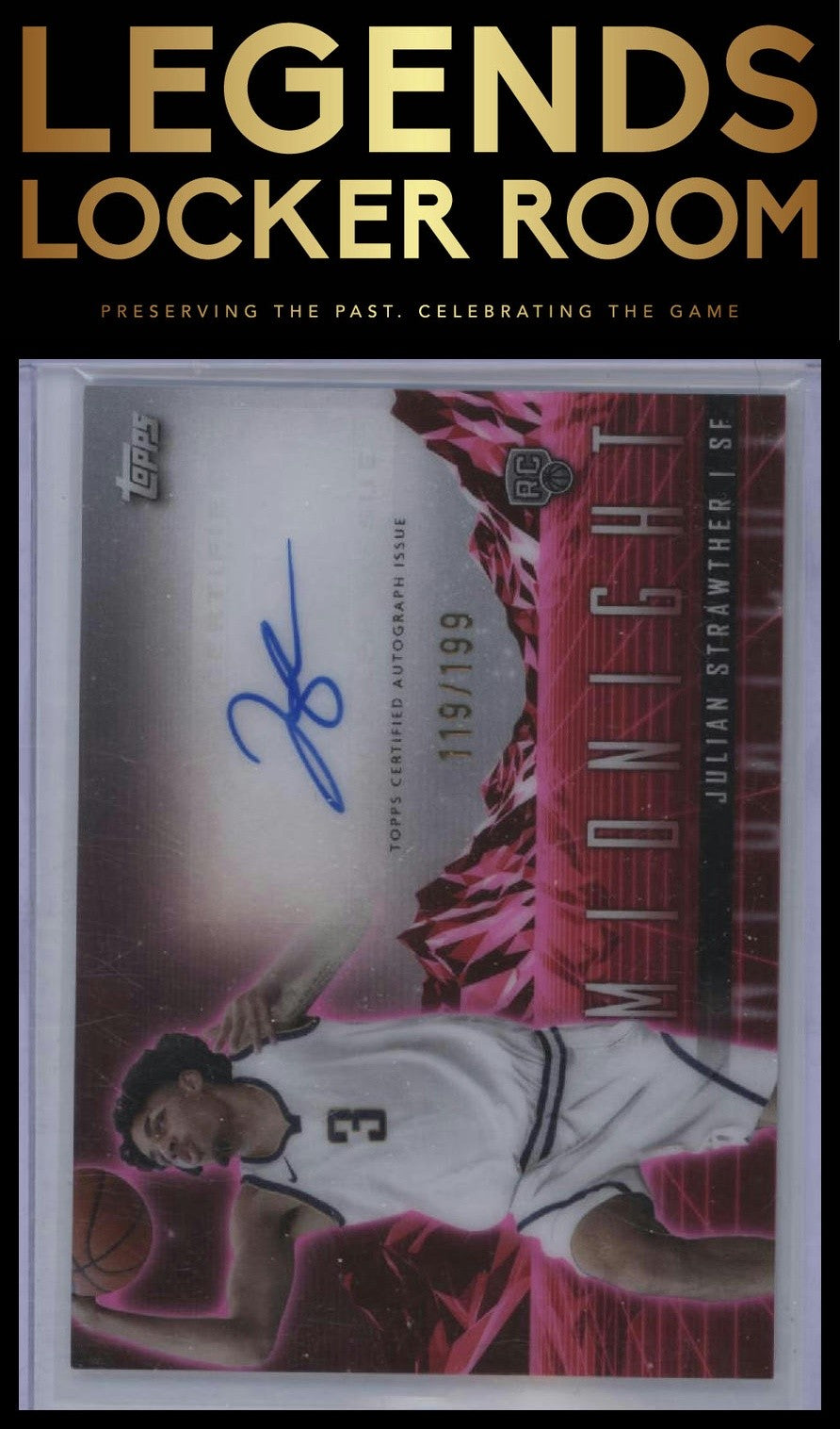 2023-24 Topps Midnight Julian Strawther Rookie Horizon Signatures Twilight /199