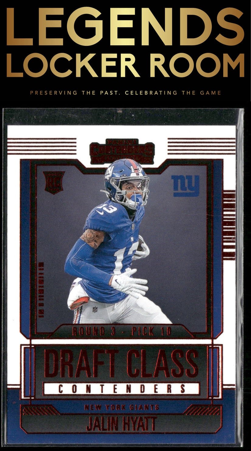 2023 Panini Contenders #12 Jalin Hyatt Draft Class Contenders Red