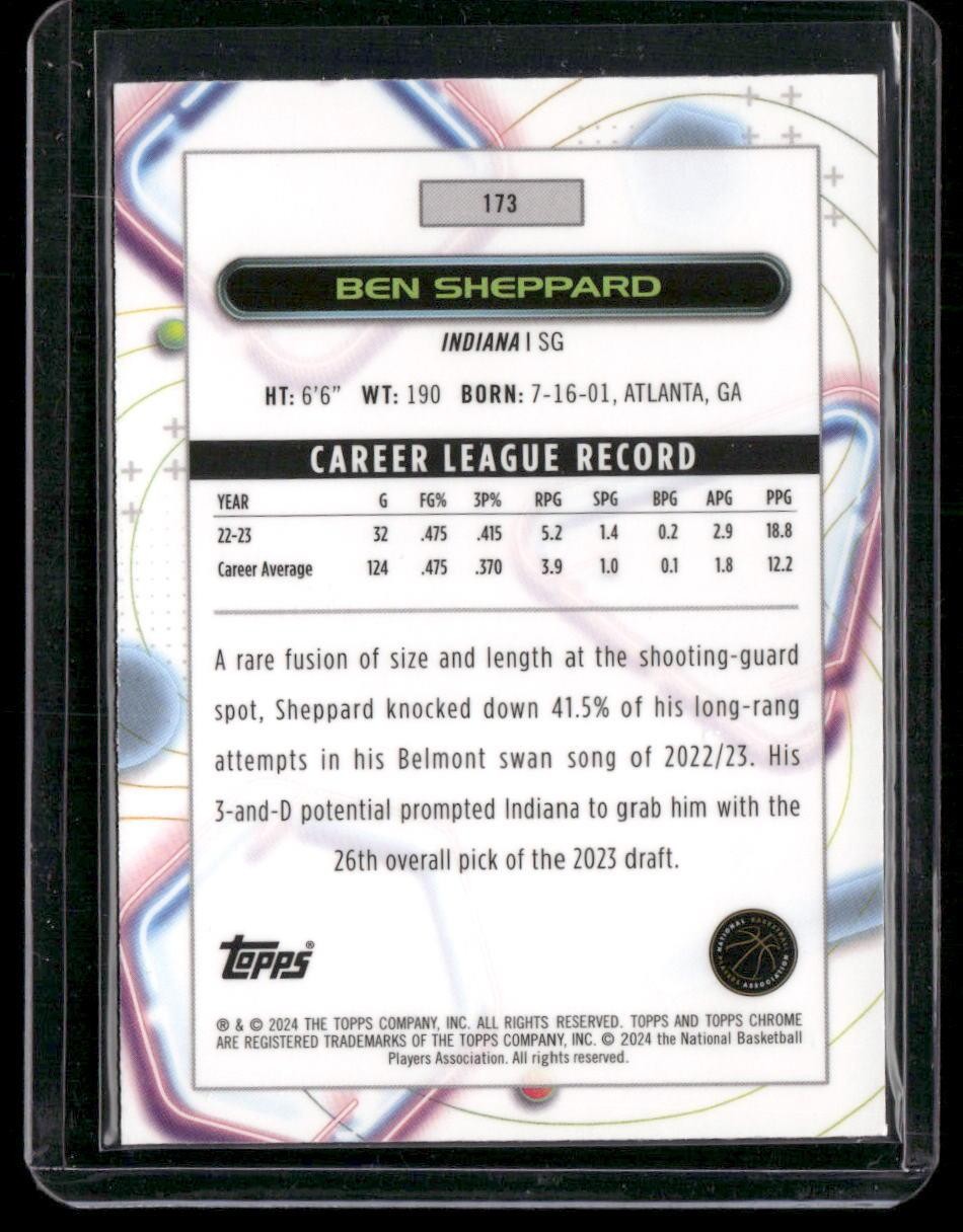 2023-24 Topps Chrome Cosmic #173 Ben Sheppard