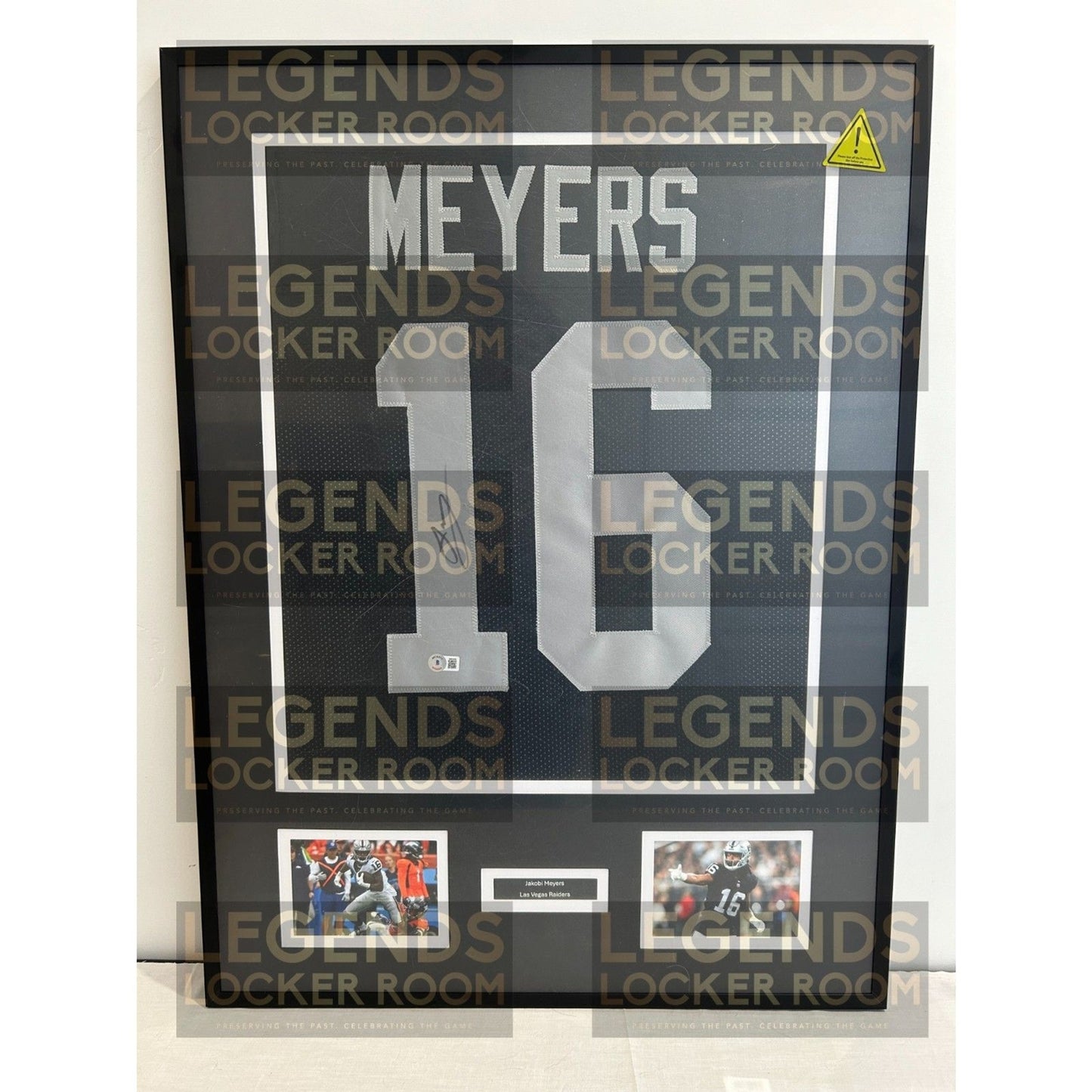 Framed Jakobi Meyers Autographed Jersey (With Certificate of Authenticity)