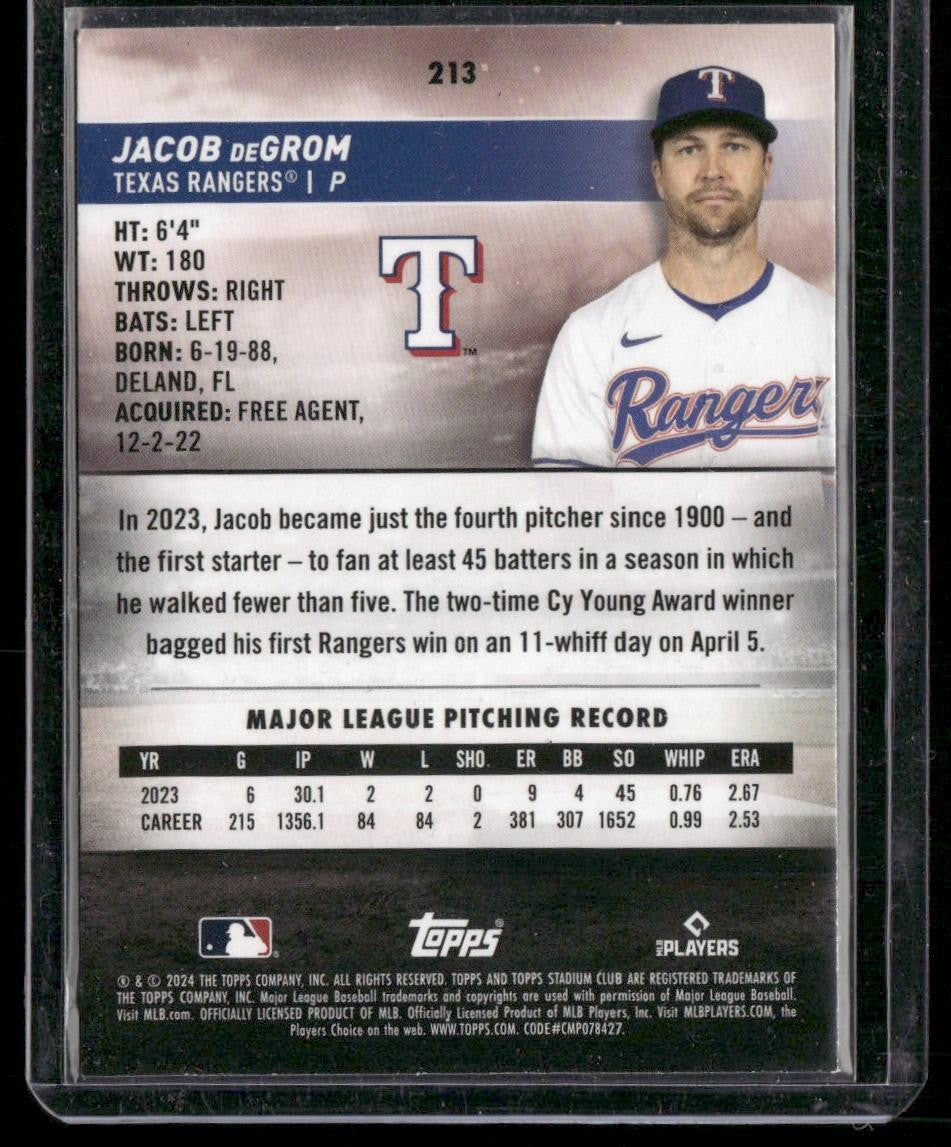 2024 Stadium Club #213 Jacob deGrom