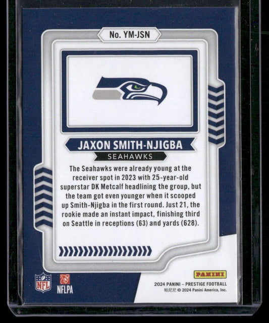 2024 Panini Prestige #YM-JSN Jaxon Smith-Njigba Youth Movement