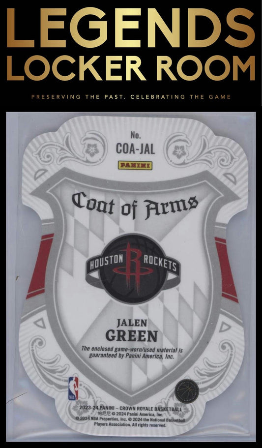 2023-24 Panini Crown Royale #COA-JAL Jalen Green Coat of Arms