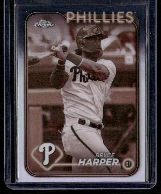 2024 Topps Chrome #62 Bryce Harper Sepia Refractors