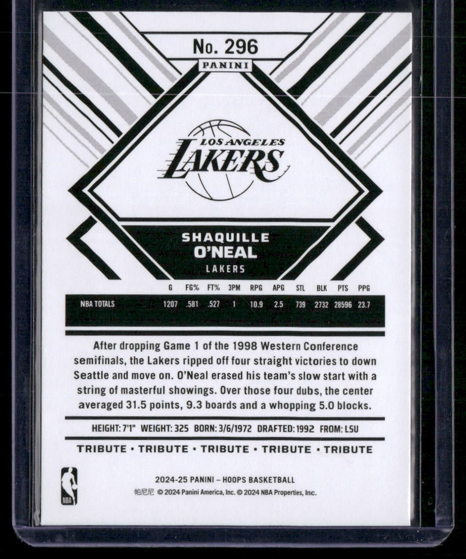 2024-25 Hoops #296 Shaquille O'Neal