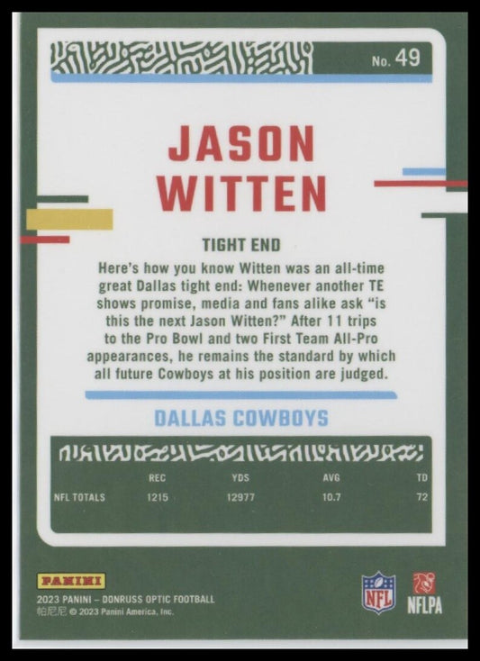 2023 Donruss Optic #49 Jason Witten