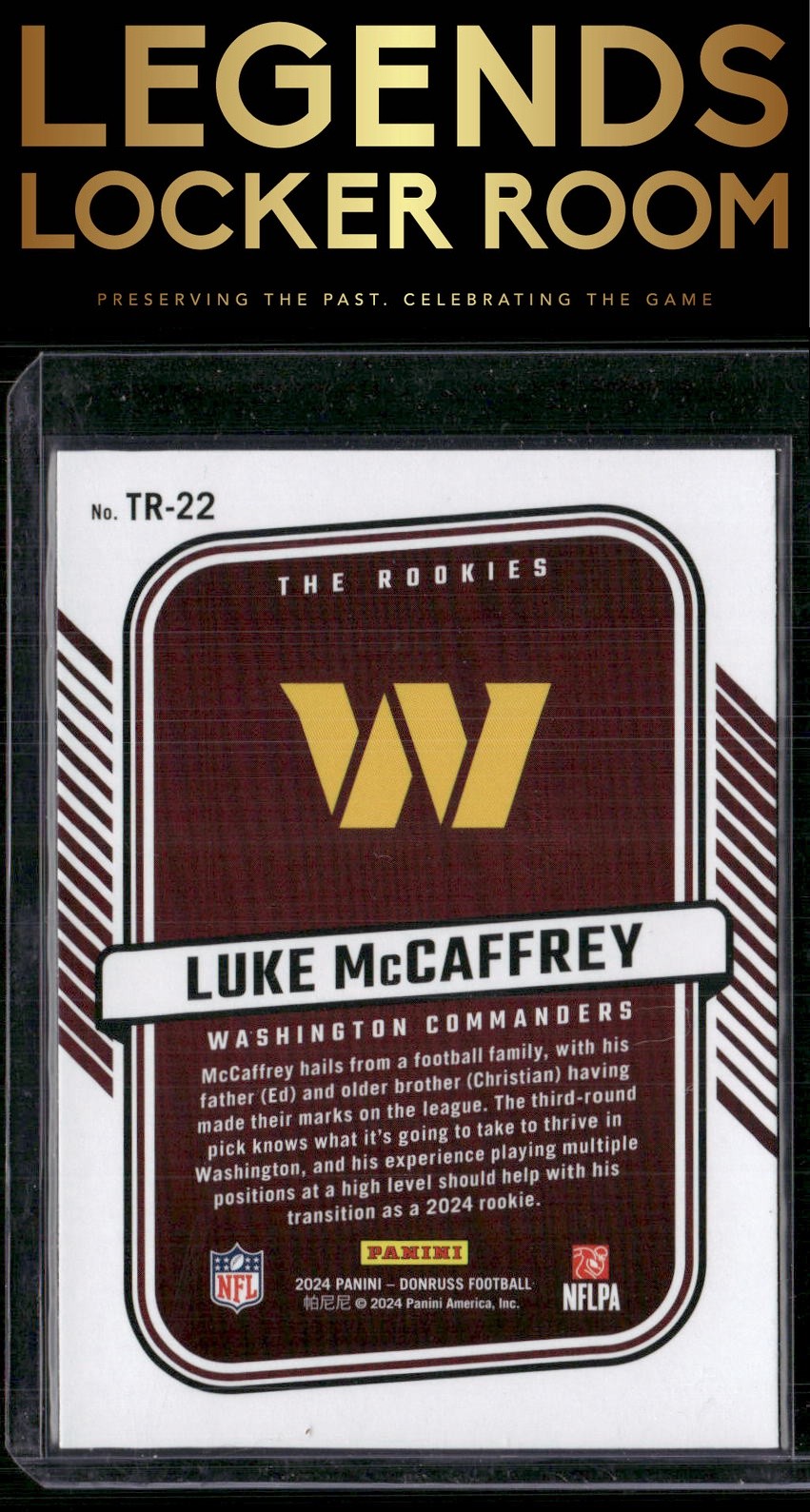 2024 Donruss #TR-22 Luke McCaffrey The Rookies