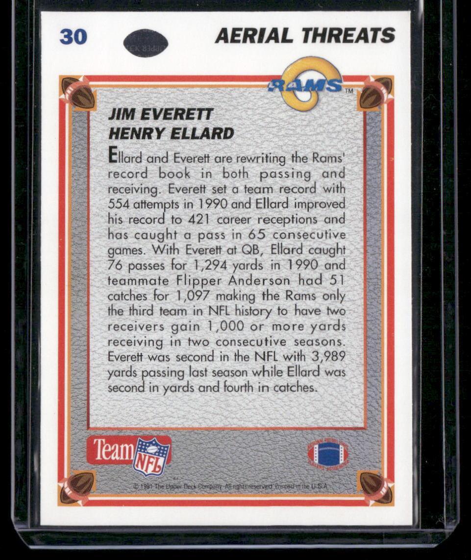 1991 Upper Deck #30 Jim Everett / Henry Ellard