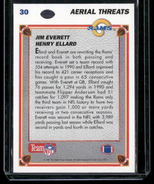 1991 Upper Deck #30 Jim Everett / Henry Ellard
