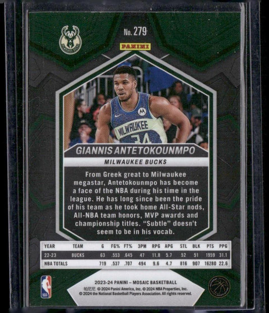 2023-24 Panini Mosaic #279 Giannis Antetokounmpo