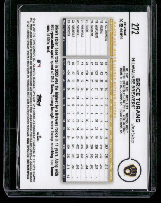 2024 Topps Chrome #272 Brice Turang