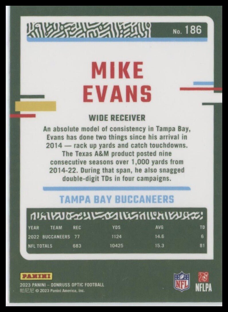 2023 Donruss Optic #186 Mike Evans