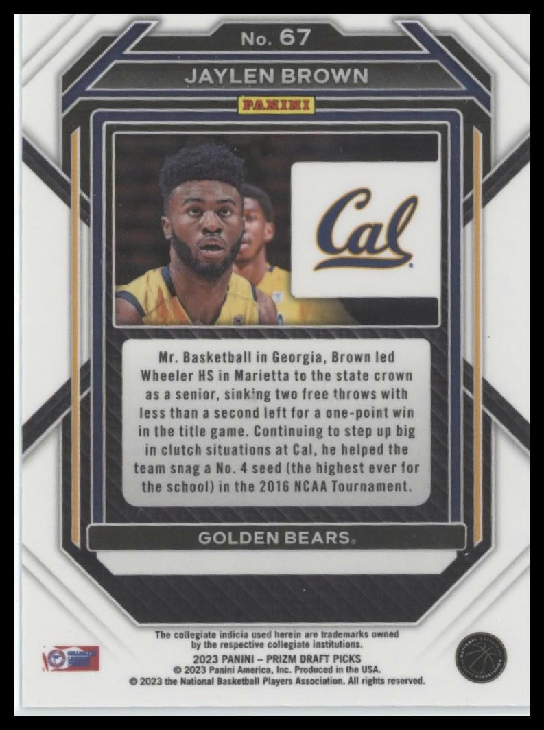 2023 Panini Prizm Draft Picks #67 Jaylen Brown