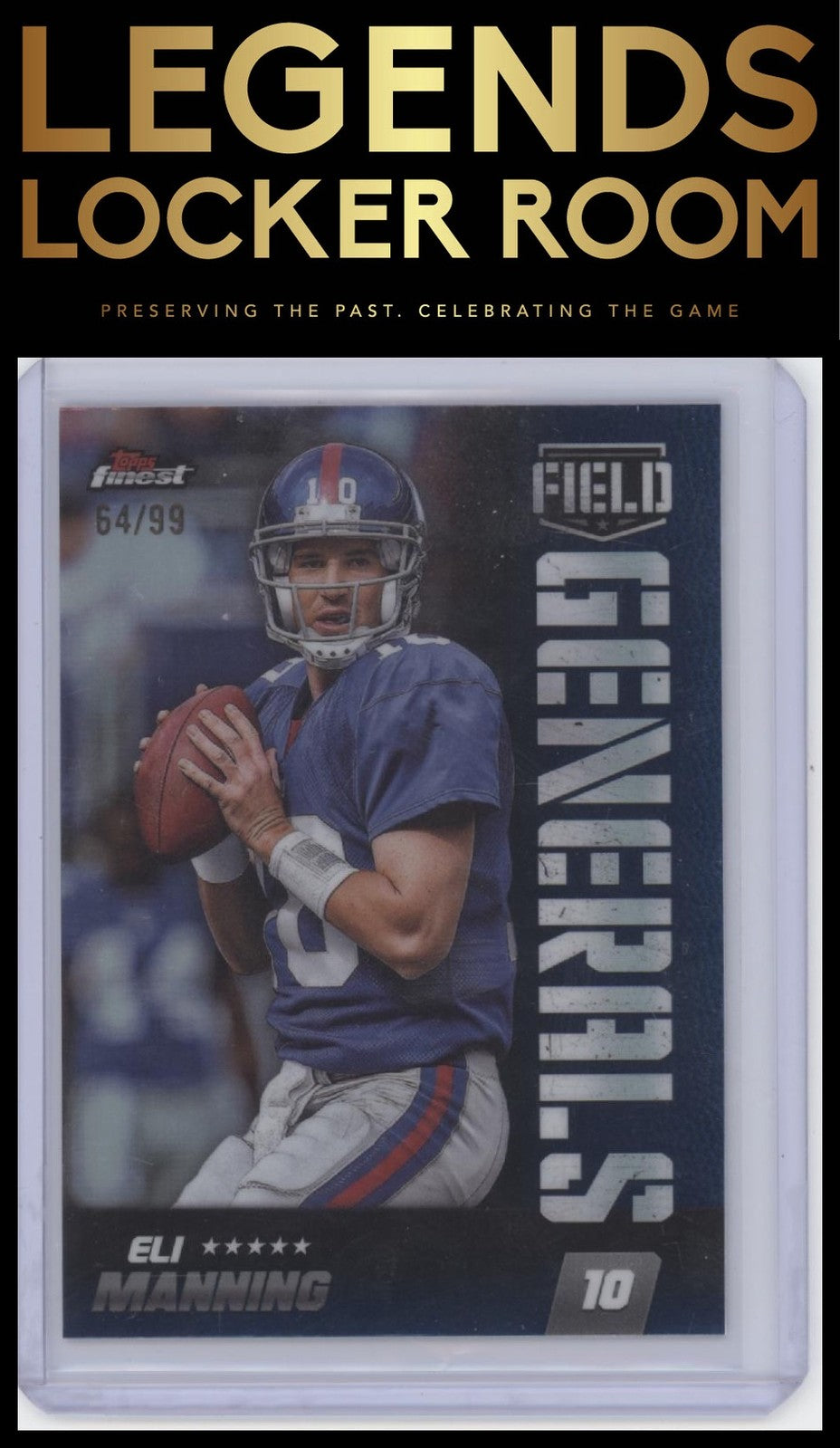 2024 Finest #FG-12 Eli Manning Field Generals Blue Refractor #/99