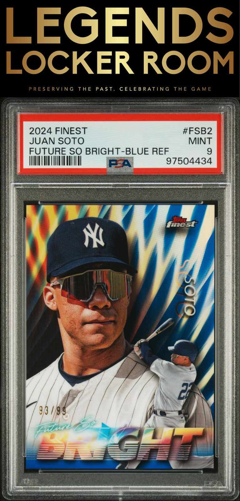 2024 Topps Finest Future So Bright Juan Soto Blue Ref PSA 9
