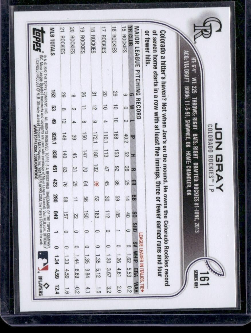 2022 Topps #161 Jon Gray